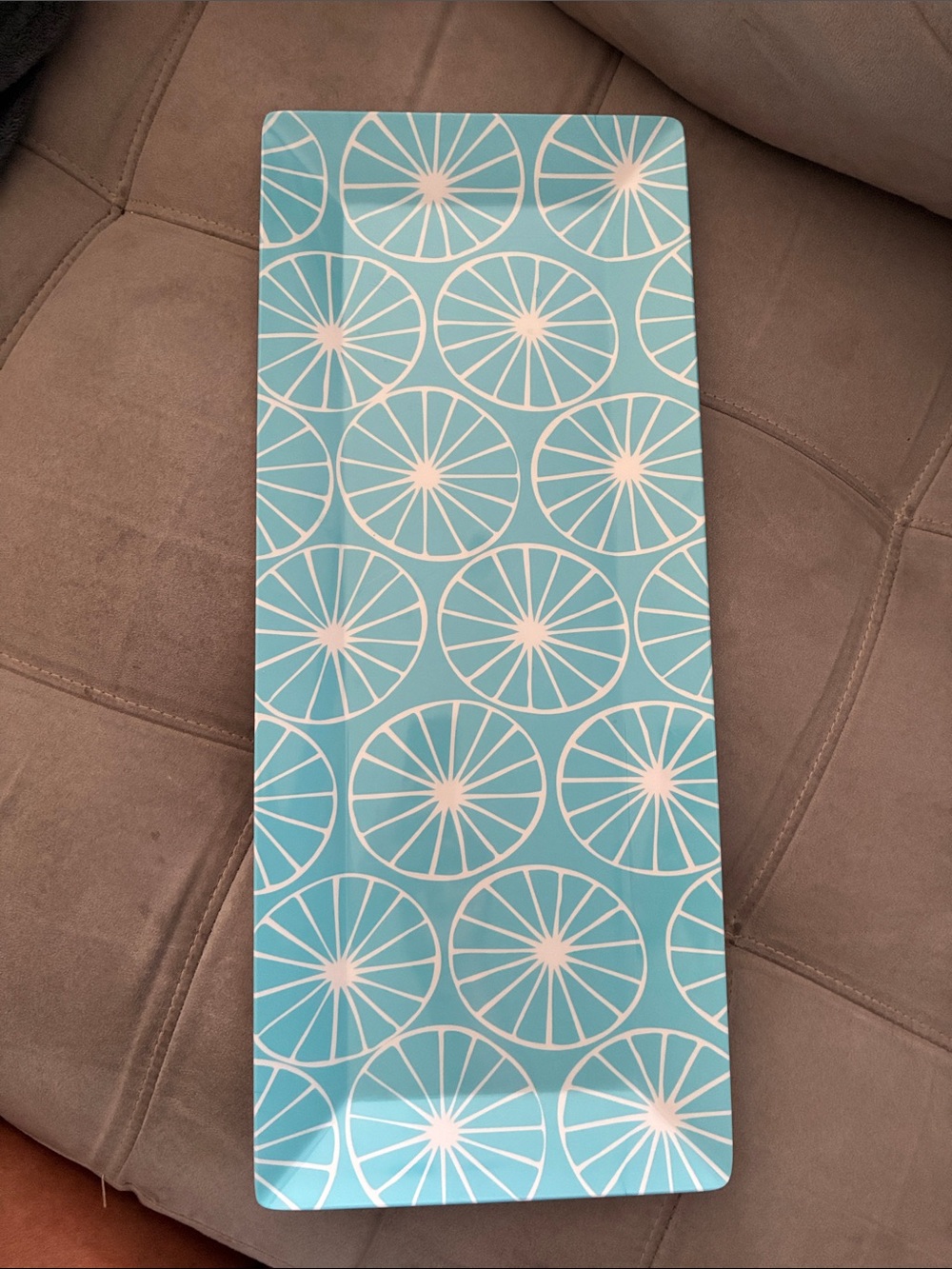 Blue & White Patterned Serving Tray